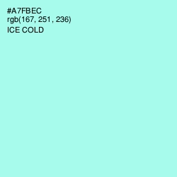 #A7FBEC - Ice Cold Color Image