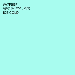 #A7FBEF - Ice Cold Color Image