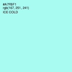 #A7FBF1 - Ice Cold Color Image