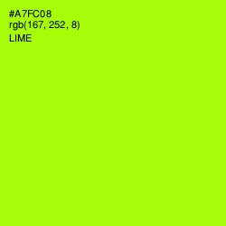 #A7FC08 - Lime Color Image