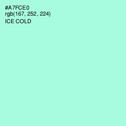 #A7FCE0 - Ice Cold Color Image