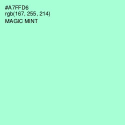 #A7FFD6 - Magic Mint Color Image