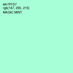 #A7FFD7 - Magic Mint Color Image