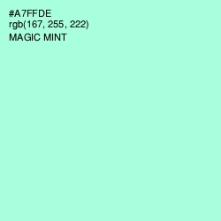 #A7FFDE - Magic Mint Color Image