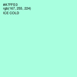 #A7FFE0 - Ice Cold Color Image