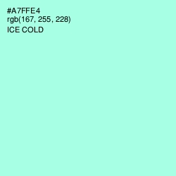 #A7FFE4 - Ice Cold Color Image