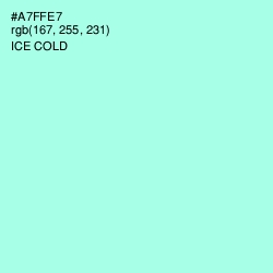 #A7FFE7 - Ice Cold Color Image