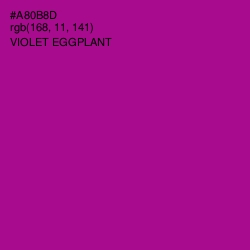 #A80B8D - Violet Eggplant Color Image