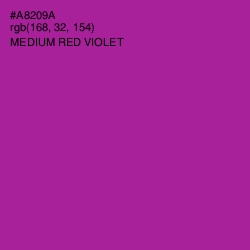 #A8209A - Medium Red Violet Color Image