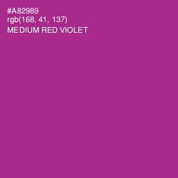 #A82989 - Medium Red Violet Color Image