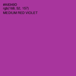 #A8349D - Medium Red Violet Color Image