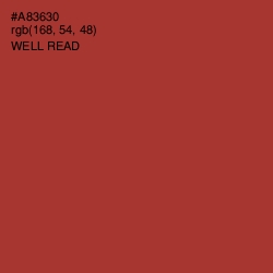 #A83630 - Well Read Color Image