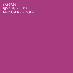 #A83A80 - Medium Red Violet Color Image