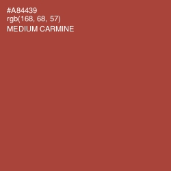 #A84439 - Medium Carmine Color Image