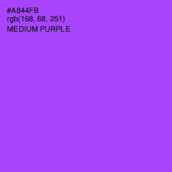 #A844FB - Medium Purple Color Image