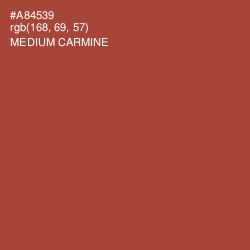 #A84539 - Medium Carmine Color Image