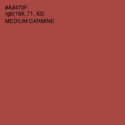 #A8473F - Medium Carmine Color Image