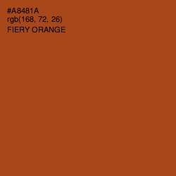 #A8481A - Fiery Orange Color Image