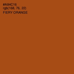 #A84C16 - Fiery Orange Color Image