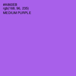 #A860EB - Medium Purple Color Image