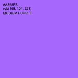 #A868FB - Medium Purple Color Image
