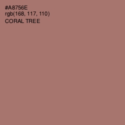 #A8756E - Coral Tree Color Image