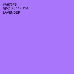 #A875FB - Lavender Color Image