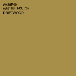 #A88F49 - Driftwood Color Image