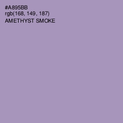 #A895BB - Amethyst Smoke Color Image