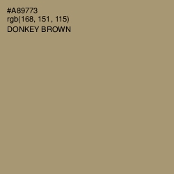 #A89773 - Donkey Brown Color Image
