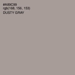 #A89C99 - Dusty Gray Color Image
