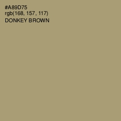 #A89D75 - Donkey Brown Color Image