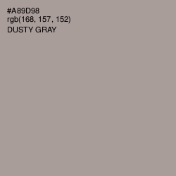 #A89D98 - Dusty Gray Color Image