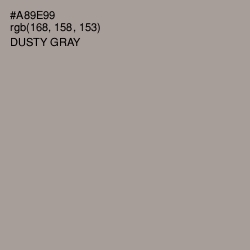 #A89E99 - Dusty Gray Color Image