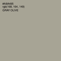 #A8A495 - Gray Olive Color Image