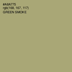 #A8A775 - Green Smoke Color Image