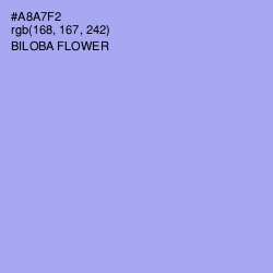 #A8A7F2 - Biloba Flower Color Image