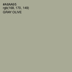 #A8AA95 - Gray Olive Color Image