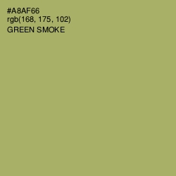 #A8AF66 - Green Smoke Color Image