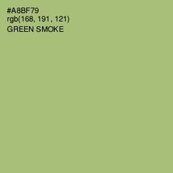 #A8BF79 - Green Smoke Color Image