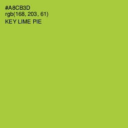 #A8CB3D - Key Lime Pie Color Image