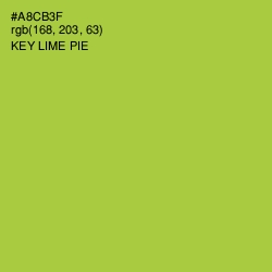 #A8CB3F - Key Lime Pie Color Image