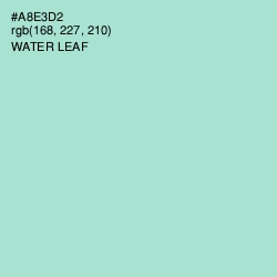 #A8E3D2 - Water Leaf Color Image