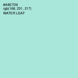 #A8E7D9 - Water Leaf Color Image