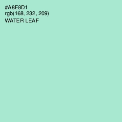 #A8E8D1 - Water Leaf Color Image