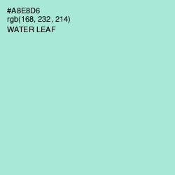 #A8E8D6 - Water Leaf Color Image