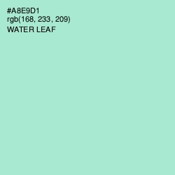 #A8E9D1 - Water Leaf Color Image