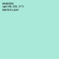 #A8E9D9 - Water Leaf Color Image