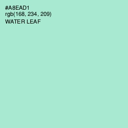 #A8EAD1 - Water Leaf Color Image