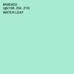 #A8EAD2 - Water Leaf Color Image